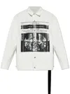 Rick Owens Drkshdw Blanco Chaqueta Vaquera In Weiss
