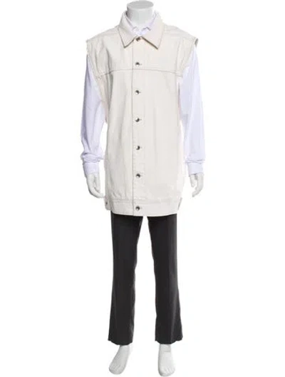 Pre-owned Rick Owens Drkshdw Denim Jacket In White