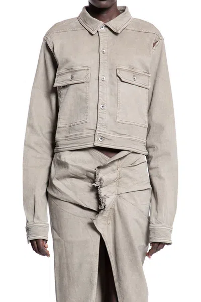 Rick Owens Drkshdw Coats & Jackets In Grey