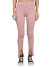 Rick Owens Drkshdw Drkshdw By Rick Owens Denim Leggings With Elastic Waistband And Stylish Slits In Pink