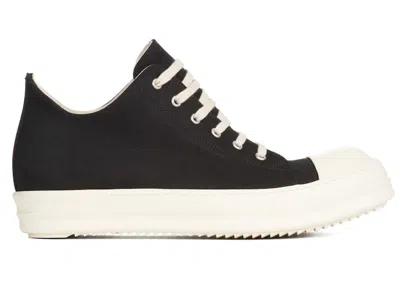 Pre-owned Rick Owens Drkshdw Denim Low Sneakers In Black/milk