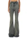 Rick Owens Drkshdw Bootcut Jeans Faded Wash In Denim