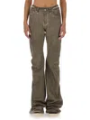 Rick Owens Drkshdw Drkshdw By Rick Owens Bootcut Denim Pants In Beige