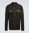 Rick Owens Drkshdw Jeanshemd In Dark Dust Stretch Denim