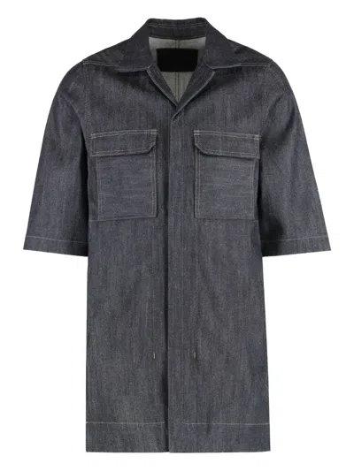 Rick Owens Drkshdw Denim Short-sleeve Pocket Shirt