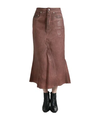 Rick Owens Drkshdw Denim Skirt