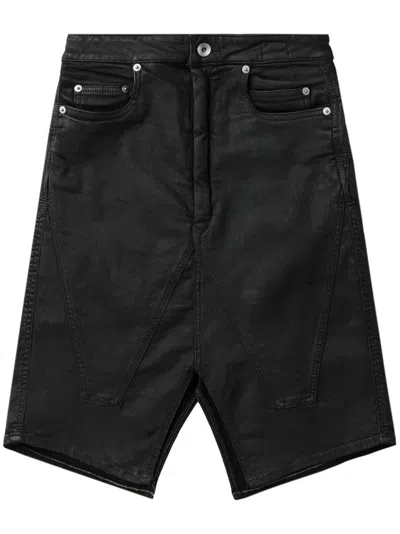 Rick Owens Drkshdw Denim Skirt In Black