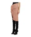 Rick Owens Drkshdw Denim Skirt In Pink
