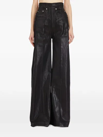 Rick Owens Drkshdw Denim Trousers In Black