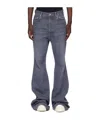 Rick Owens Drkshdw Denim Trousers With Belt Loops In Gray