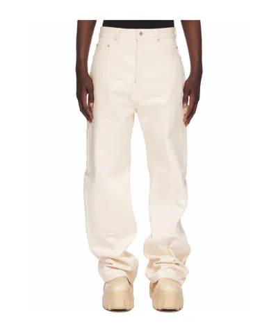 Rick Owens Drkshdw Denim Trousers With Belt Loops In Neutral