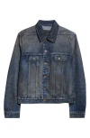 Rick Owens Drkshdw Long-sleeved Denim Jacket In Blue