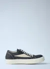 Rick Owens Drkshdw Denim Vintage Low Sneakers In Brown