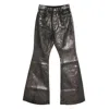 Rick Owens Drkshdw Crackled-effect Flared Jeans In Brown