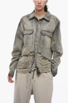 Rick Owens Drkshdw Cropped Denim Shirt Jacket