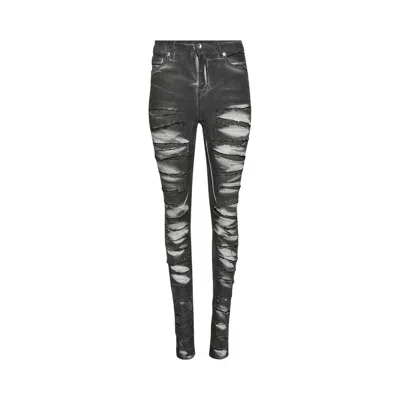 Pre-owned Rick Owens Drkshdw Detroit Cut 'dark Dust' | Black | Women's Size 25
