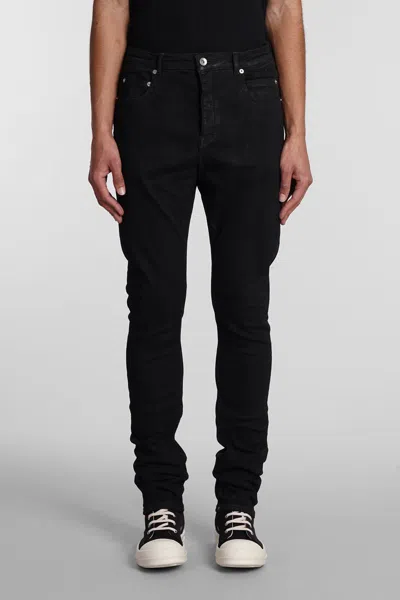 Rick Owens Drkshdw Drkshdw By Rick Owens Man Jeans Black Size 34 Cotton, Elastomultiester, Natural Rubber