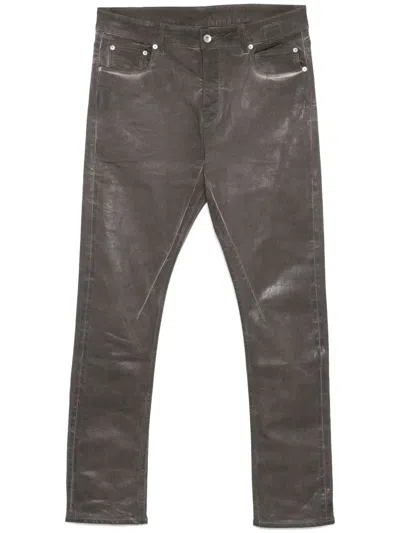 Rick Owens Drkshdw Detroit Cut Jeans In Brown