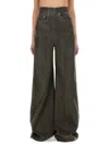Rick Owens Drkshdw "dirt Cooper" Denim Pants In Grey