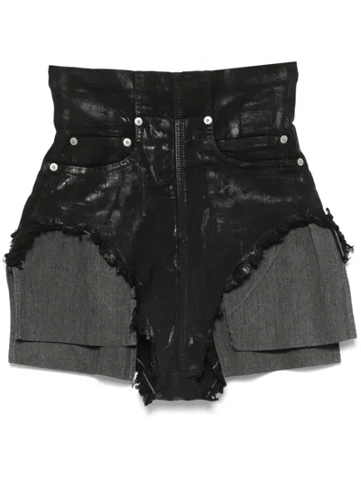 Rick Owens Drkshdw Dirt Cut-offs Shorts In Black