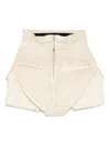 Rick Owens Drkshdw Beige Hollywood Dirt Cutoffs Denim Shorts In Neutrals