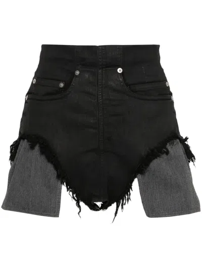 Rick Owens Drkshdw Dirt Cutoffs Shorts In Black