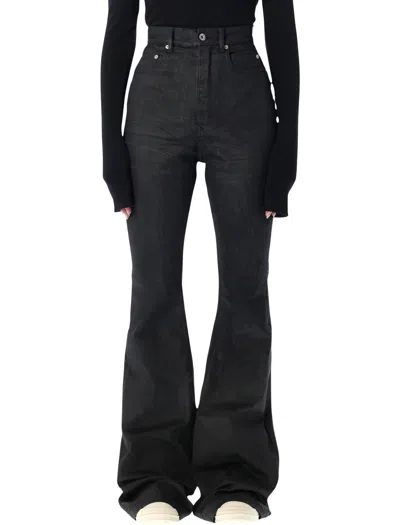 Rick Owens Drkshdw Distressed Denim Skinny Jeans In Black