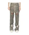 Rick Owens Drkshdw Distressed-effect Wide-leg Trousers In Gray