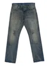 Rick Owens Drkshdw Distressed Frayed Straight-leg Jeans In Blue