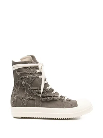 Rick Owens Drkshdw Distressed High-top Sneakers In Multi