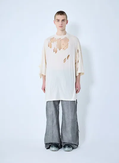 Rick Owens Drkshdw Distressed Tommy T T-shirt In White
