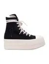 Rick Owens Drkshdw Black Porterville Double Bumper Sneaks Sneakers In Black