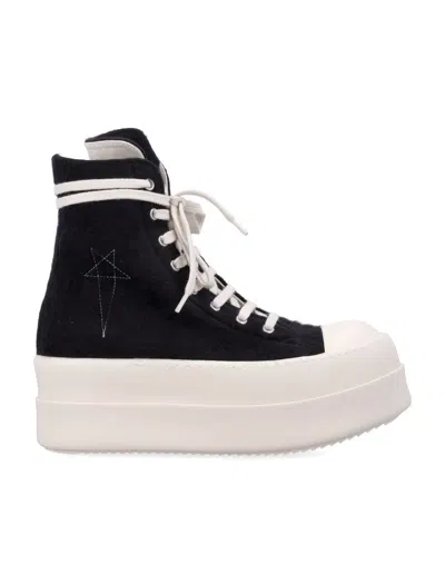 RICK OWENS DRKSHDW RICK OWENS DRKSHDW WOMAN'S DOUBLE BUMPER SNEAKS IN BLACK/MILK