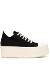 Rick Owens Drkshdw Black Double Bumper Low Sneakers In Black