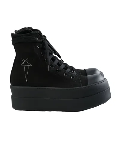 Rick Owens Drkshdw Double Bumper High-top Casual Shoes In Black