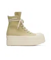 Rick Owens Drkshdw Double Bumper High Top Casual Shoes In Nude