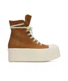 Rick Owens Drkshdw Double Bumper High Top Casual Shoes In Nude