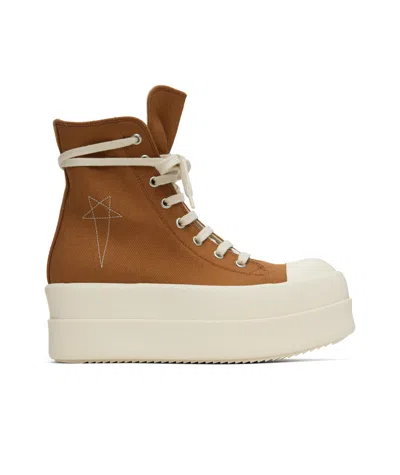 Rick Owens Drkshdw Double Bumper High Top Casual Shoes In Nude