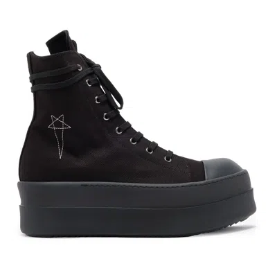 Pre-owned Rick Owens Drkshdw Double Bumper Sneaker High Pentagram Embroidery Bla In Black
