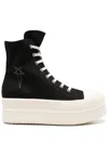 Rick Owens Drkshdw Round-head High-top Casual Shoes In Black