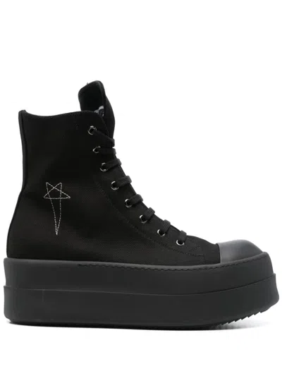 Rick Owens Drkshdw Double Bumper Sneakers In Black