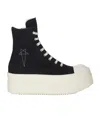 Rick Owens Drkshdw Round-head High-top Casual Shoes In Black
