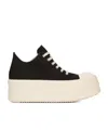 Rick Owens Drkshdw Abstract Canvas Low Sneakers In White