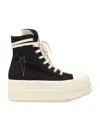Rick Owens Drkshdw Round-head High-top Casual Shoes In Black