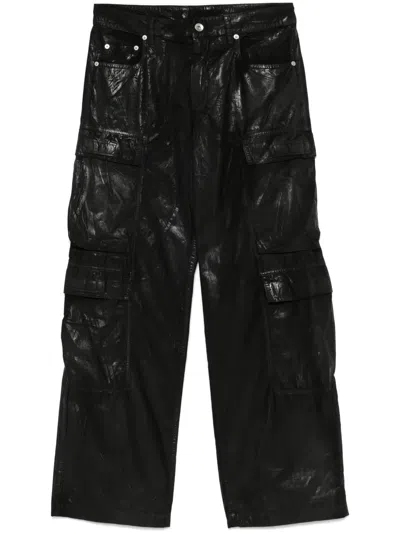 Rick Owens Drkshdw Double Cargo Jeans In 09 Nero