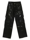 Rick Owens Drkshdw Double Cargo Jeans In Black