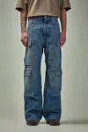 Rick Owens Drkshdw Double Cargo Jeans In Blue