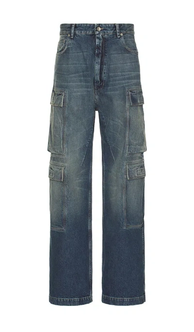 Rick Owens Drkshdw Indigo Hollywood Double Cargo Jeans In There Is No Color Specification For This Product.