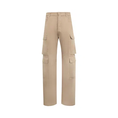 Pre-owned Rick Owens Drkshdw Double Cargo Jeans 'dirty Pearl' | Cream | Men's Size 32 In White