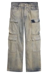 Rick Owens Drkshdw Double Cargo Jeans In Gray